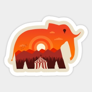 Elephant Landscape Sticker